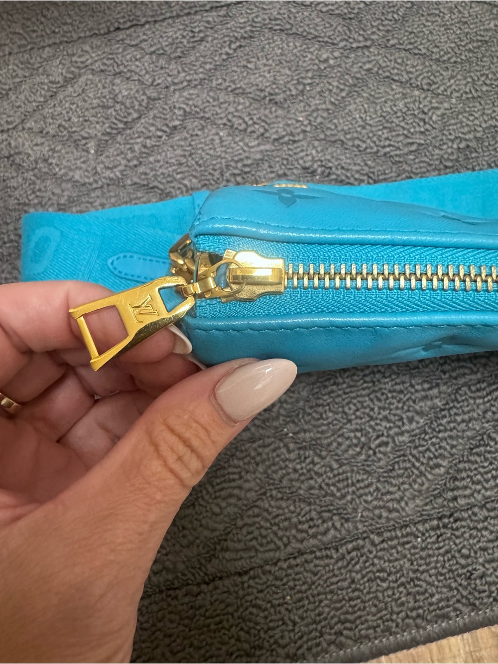 Louis Vuitton Turquoise Coussin Embossed Monogram Shoulder Bag - Picture 10 of 14